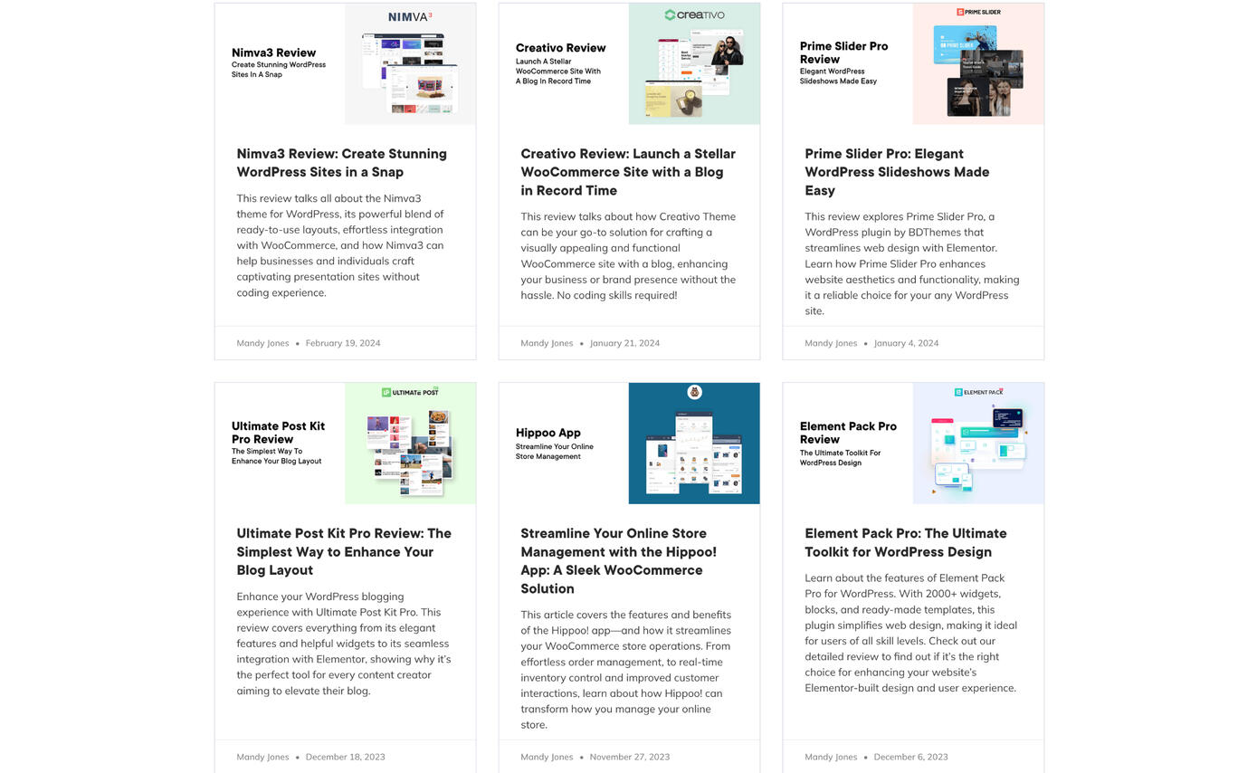 Blog Posts (Plugin Reviews) // WP Mayor