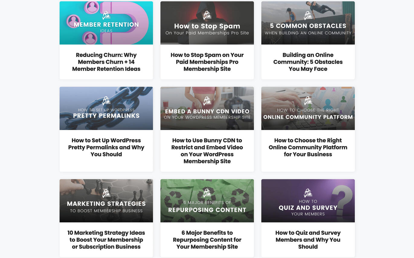 Blog Posts // Paid Memberships Pro